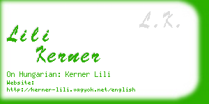 lili kerner business card